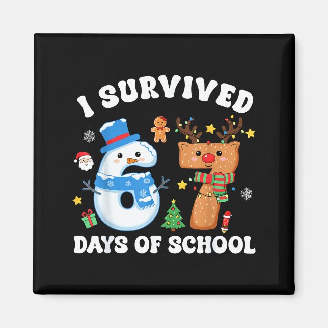 I Survived 67 Days Of School Funny Meme Six Seven  Magnet (Front)