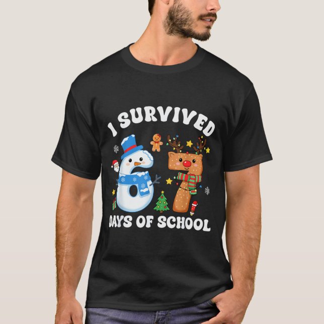 I Survived 67 Days Of School Funny Meme Six Seven  T-Shirt (Front)