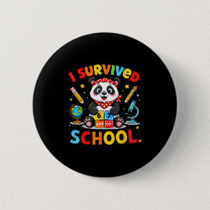 I Survived 67 Days Of School Funny Meme Teacher St 6 Cm Round Badge