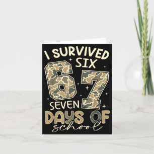 I Survived 67 Days Of School Funny Meme Teacher St Card