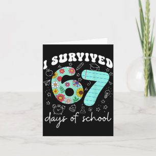 I Survived 67 Days Of School Funny Meme Teacher St Card
