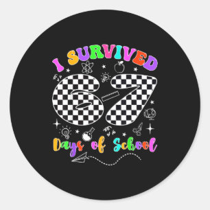 I Survived 67 Days Of School Funny Meme Teacher St Classic Round Sticker
