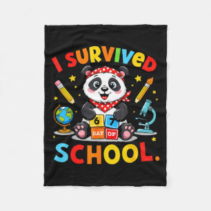 I Survived 67 Days Of School Funny Meme Teacher St Fleece Blanket