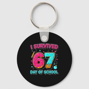 I Survived 67 Days Of School Funny Meme Teacher St Key Ring