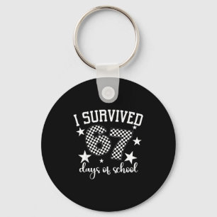 I Survived 67 Days Of School Funny Meme Teacher St Key Ring