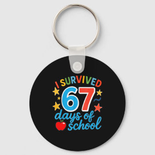 I Survived 67 Days Of School Funny Meme Teacher St Key Ring