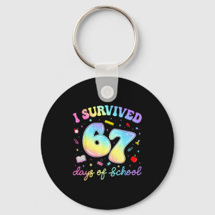 I Survived 67 Days Of School Funny Meme Teacher St Key Ring