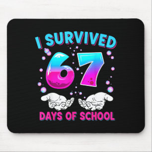 I Survived 67 Days Of School Funny Meme Teacher St Mouse Pad