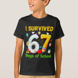 I Survived 67 Days Of School Funny Meme Teacher St T-Shirt