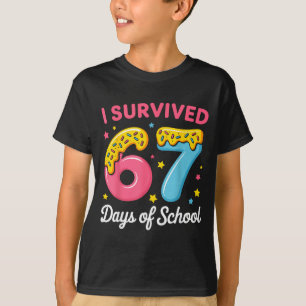I Survived 67 Days Of School Funny Meme Teacher St T-Shirt