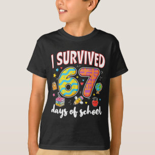 I Survived 67 Days Of School Funny Meme Teacher St T-Shirt
