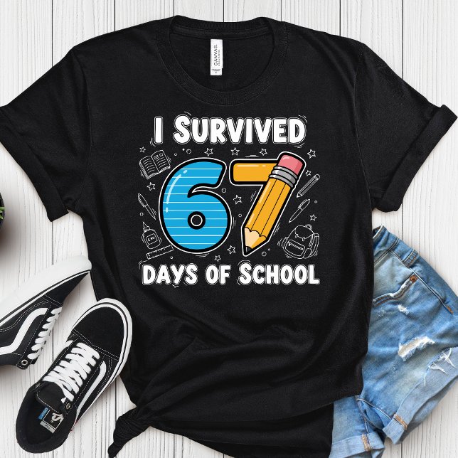 I Survived 67 Days of School – Funny School Meme T T-Shirt (Creator Uploaded)