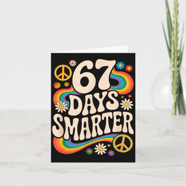 I Survived 67 Days Of School Funny Six Seven 6 7 M Card (Front)