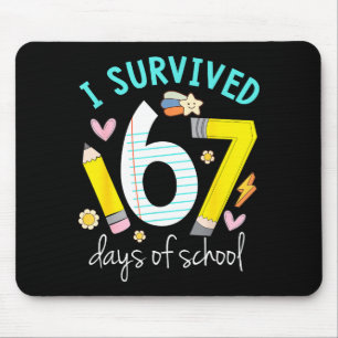 I Survived 67 Days Of School Funny Six Seven 6 7 M Mouse Pad
