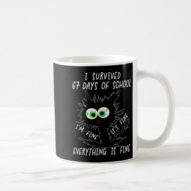 I Survived 67 Days Of School Funny Six Seven  Coffee Mug (Right)