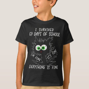 I Survived 67 Days Of School Funny Six Seven T-Shirt