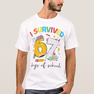 I Survived 67 Days of School Funny Teacher Student T-Shirt