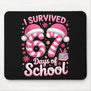 I Survived 67 Days Of School - Funny Teachers Stud Mouse Pad