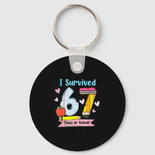 I Survived 67 Days Of School, Funny Teachers Stude Key Ring