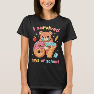 I Survived 67 Days Of School Funny Teddy Bear Six T-Shirt