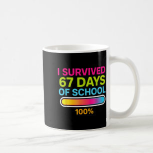 I Survived 67 Days Of School Gamer School Meme Boy Coffee Mug