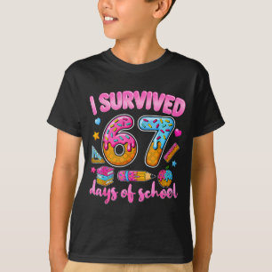 I Survived 67 Days Of School Ice Cream Drip Teache T-Shirt