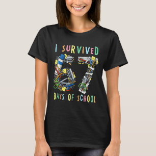 I Survived 67 Days Of School Math Teacher Funny _2 T-Shirt