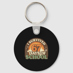 I Survived 67 Days Of School Retro Meme Teachers S Key Ring