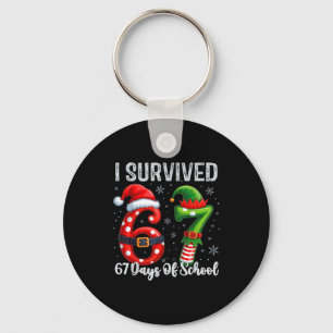 I Survived 67 Days Of School Six Seven Meme Funny  Key Ring