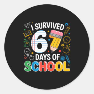 I Survived 67 Days Of School Six Seven Meme Pencil Classic Round Sticker