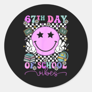 I Survived 67 Days Of School Six Seven Meme Teache Classic Round Sticker