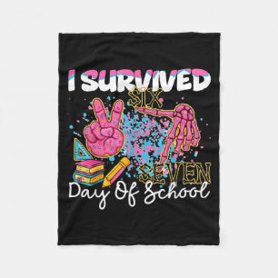 I Survived 67 Days Of School Six Seven Meme Teache Fleece Blanket