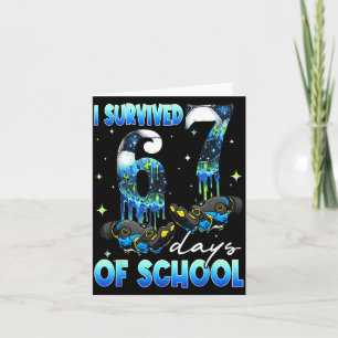 I Survived 67 Days Of School Soccer Boys Kids Six  Card