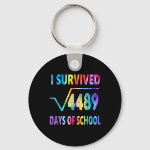 I Survived 67 Days Of School Square Root 4489 Math Key Ring