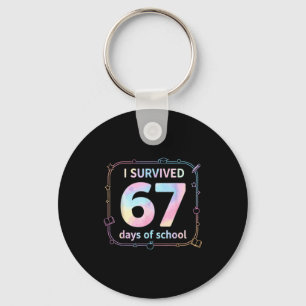 I Survived 67 Days Of School Student Achievement  Key Ring