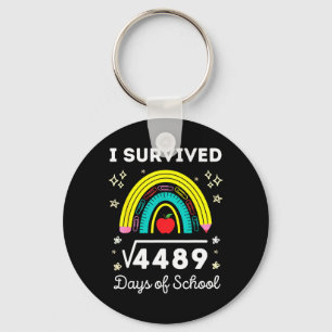 I Survived 67 Days Of School Student Square Soot 4 Key Ring