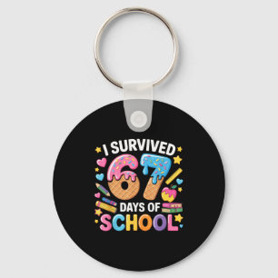 I Survived 67 Days Of School Teacher Student Ice C Key Ring