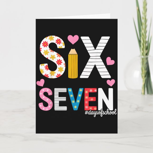 I Survived 67 Days Of School Teacher Student Six S Card (Front)