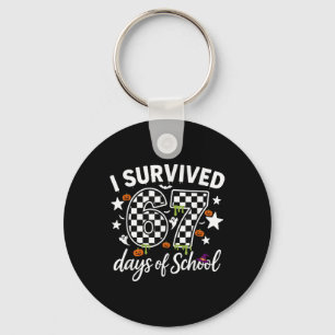 I Survived 67 Days Of School Teachers Students _4  Key Ring
