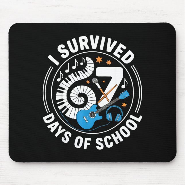 I Survived 67 Days Of School - Teachers Students M Mouse Pad (Front)