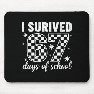 I Survived 67 Days Of School Teachers Students  Mouse Pad
