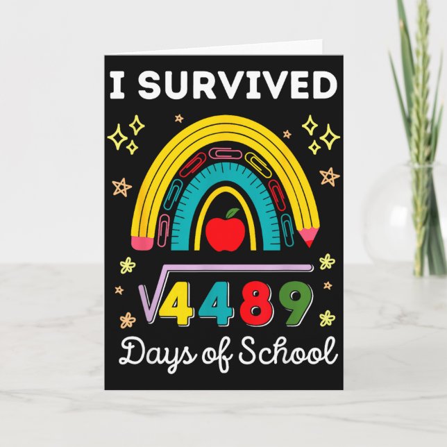 I Survived 67 Days Of School Teachers Students Six Card (Front)