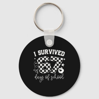 I Survived 67 Days Of School Teachers Students Six Key Ring