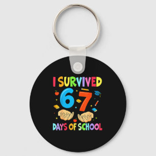 I Survived 67 Days Of School Teachers Students Six Key Ring