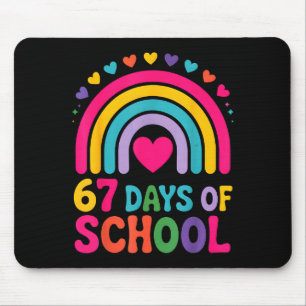 I Survived 67 Days Of School Tie Die Rainbow Lover Mouse Pad