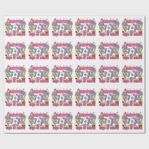 I Survived 67 Plus 33 Days of School Math Kids T-S Wrapping Paper