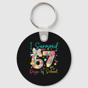 I Survived 67 Six Seven Days Of School Meme Teache Key Ring