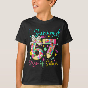 I Survived 67 Six Seven Days Of School Meme Teache T-Shirt