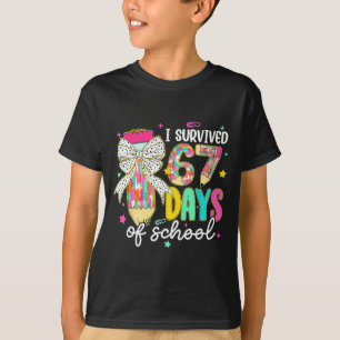 I Survived 67 Six Seven Days School Meme 100th Day T-Shirt