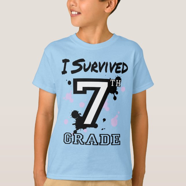 I Survived 7th Grade T-Shirt (Front)